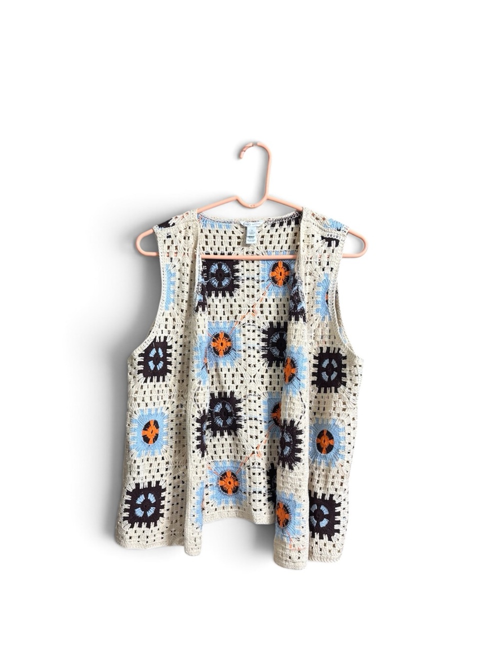 Cato Crochet cottagecore  bohemian Open Vest